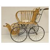 Vintage wicker baby carriage