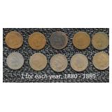 Indian Head Cents 1880