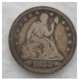 1853 Seated Liberty Coin