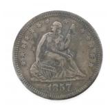 1857 Seated Liberty Quarter