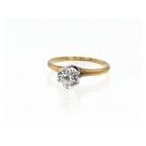 14k Gold Solitaire Ring