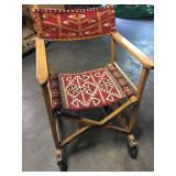 Vintage chair on wheels