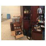 Desk set shelves