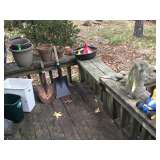 Outside on deck
