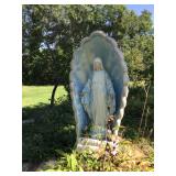 Large 3ft Cement Virgin Mary in Grotto
