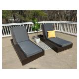 2 Patio Chaise Lounge Chairs