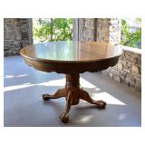 Antique Oak Table with Claw Feet