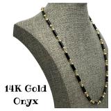 14k gold and onyx