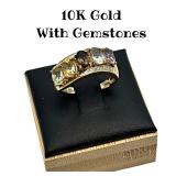 10k gold and gemstones
