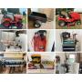 Tractor, Mower, Wood Shop Tools
