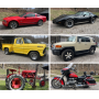 Cars, Truck, Motorcycles, Farmall Tractor, Trailer 
