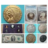 Graded Coins, Silver Dollars, Mint & Proof Sets 