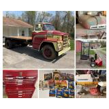 1960 Dodge Truck, 1951 Ford Truck, Farmall Tractor, Tools, Household 