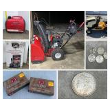 Coins, Mowers, Snowblower, Generator 