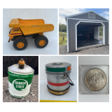 Amish Built Garage, Tools, Sporting Goods and Silver Coins 