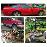 Trucks, Cars, Motorcycles, Trailers, Tools 