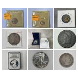 Gold Coins, American Eagles, Silver Dollars 