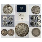 American Eagles, Morgan Dollars, Halves, Dimes