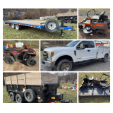 2017 Ford F-350 Super Duty 4x4, 2022 Polaris 850HO Premium ATV, Big-Tex Dump Trailer