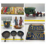 Vintage Glassware, Antiques, Costume Jewelry 