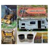 Case Backhoe/Loader, Camper, Antiques, Tools 