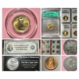 Gold Pieces, Eagles, Silver Dollars, Mint Sets
