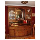 Antique Oak General Store Cabinet 