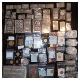 18 Gold Coins-100's of Oz of Silver Online Auction 