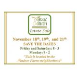 Boaz & Ruth Estate Sale November 18th, 19th, and 21st Friday and Saturday: 8 - 3  Monday: 9 - 2