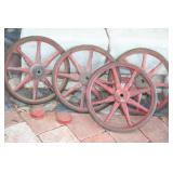 antique cart wheels
