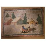 miniature hooked rug