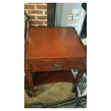 Leather top end tables