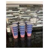 24 hard plastic flag cups