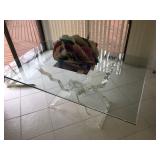 MCM Lucite and glass Kitchen Dining table www.estate48.com