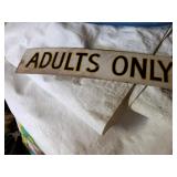 Adults only sign