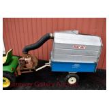 John Deere 110 with mower, leaf wagon and snowblower