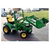 John Deere X585 tractor