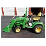 John Deere X585 tractor