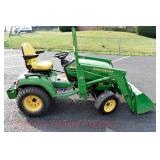 John Deere X585 tractor