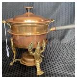 Heinrichs Copper, Bronze & Sterling Chafing Dish