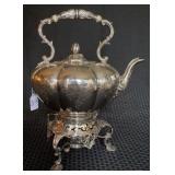 Magnificent Antique Tea Kettle on Stand