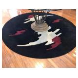 High end custom designed Masland round rug 95”