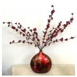 Red and gold vase, accessory piece