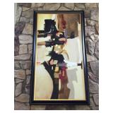 Original commissioned oil on canvas abstract framed painting signed Miller