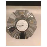 Large Orrefors faceted Crystal clock