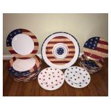Warren Kimble Patriotic dish set
