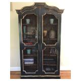#305: High-end Custom ebony & gold screened display cabinet