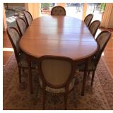 #316: Country French 9 piece maple Dining Set
