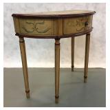 #689: Demi-lune console floral design