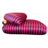 From Roche Bobois, Maison LaCroix Ottoman, Fabric Tissue Cabanon Fuschia